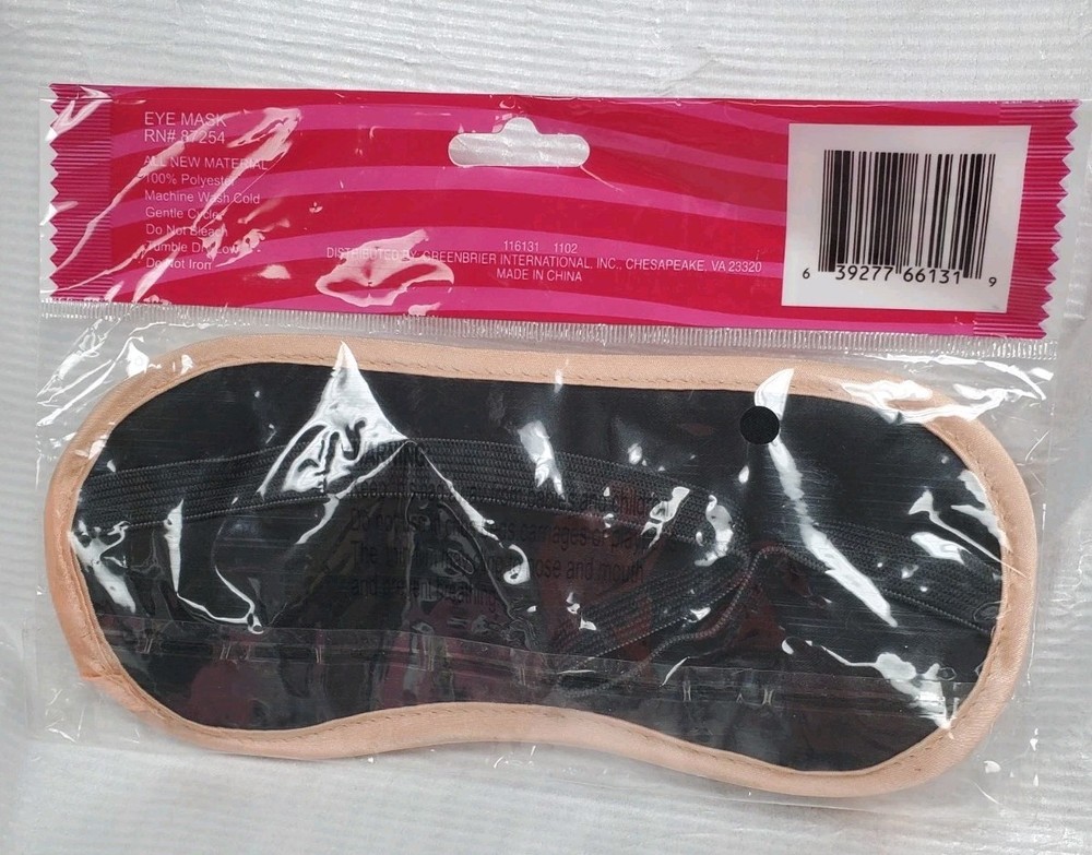 Eye Mask & Earplugs Set- New