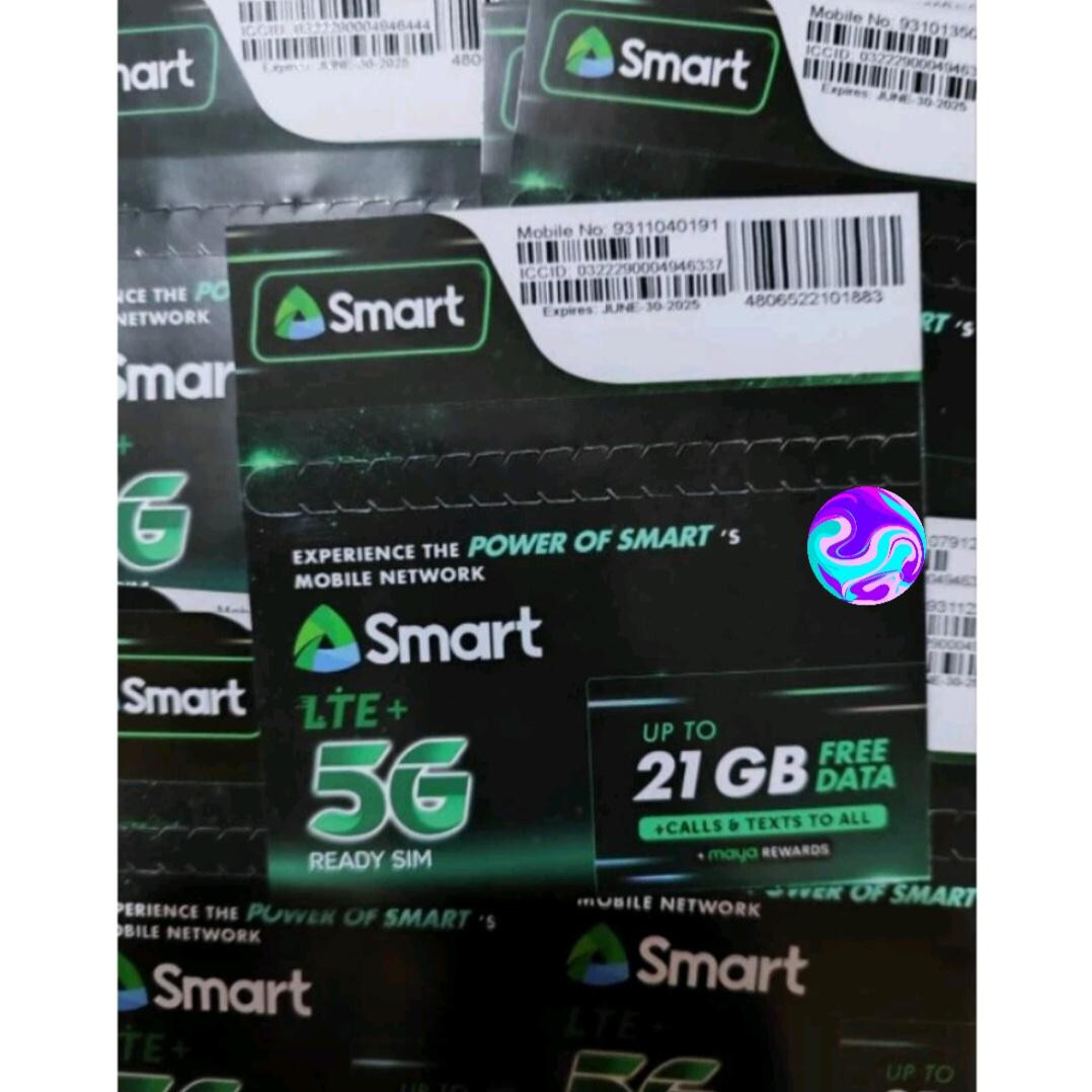 Smart Prepaid Sim Card Philippines Triple Cut 5G Ready Sim Get Up To 21 GB Data