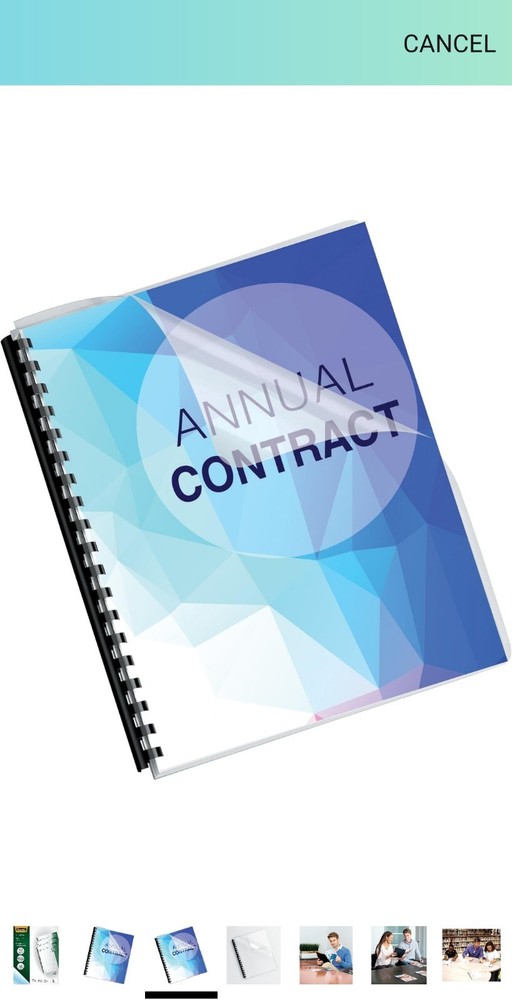 Transparent PVC Binding Covers, Oversize, 100 Pack (52311)