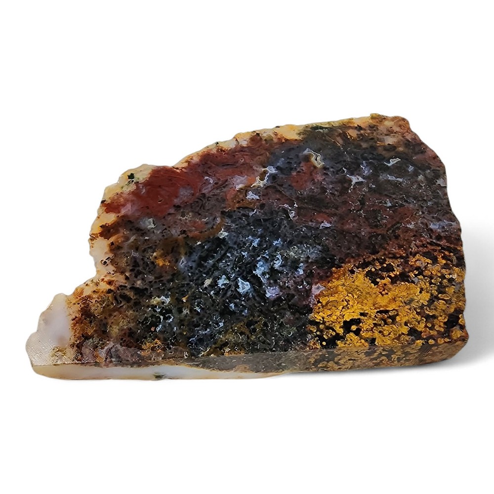 Moss Agate Faced Rough 134.2 grams.
