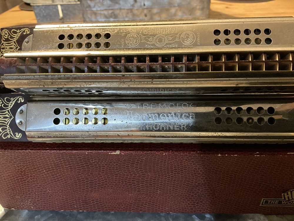 HOHNER Germany 4 Side HARMONICA Tremolo W/ Box