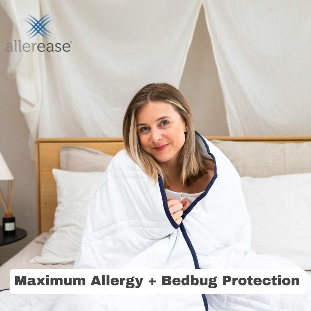 AllerEase Mattress Protector | Bedbug Waterproof Topper | King Size, 78in x 80in