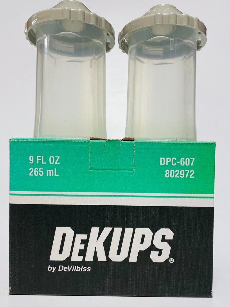 DEVILBISS DEKUPS, REUSABLE SLEEVE AND LID,  9 OZ,  2 PER BOX