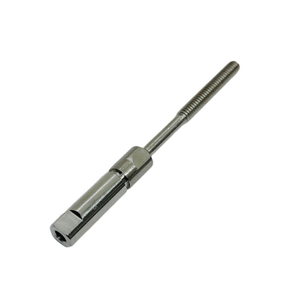 3/16" Wire Cable Deck Railing Swageless Threaded Short Stud Stainless Steel 4Pcs