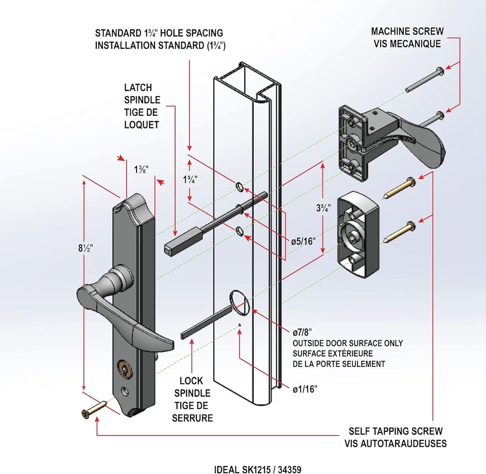 SK1215BB ML Lever 2-Posts with Tie-Down Screw, Bright Brass