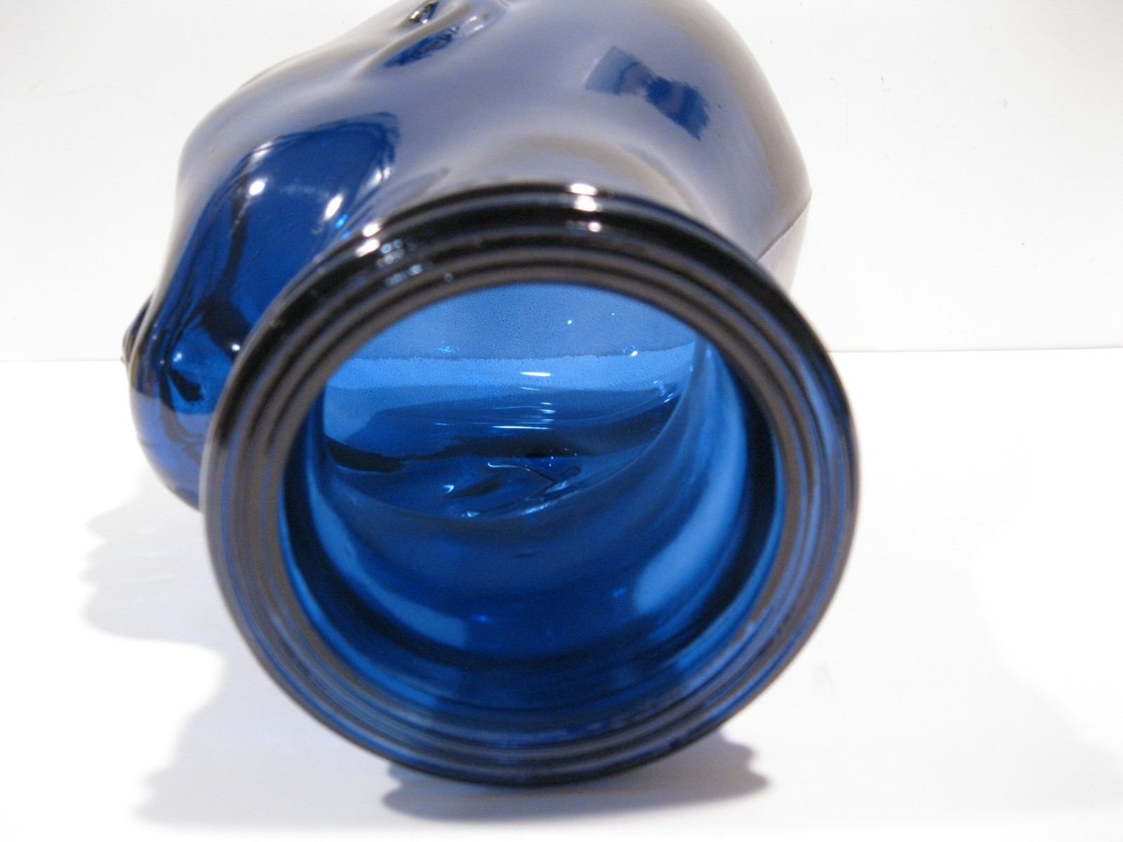 Glass Head Classic Blue, Life Size Mannequin Head for Decor, Display Hats, Wigs,