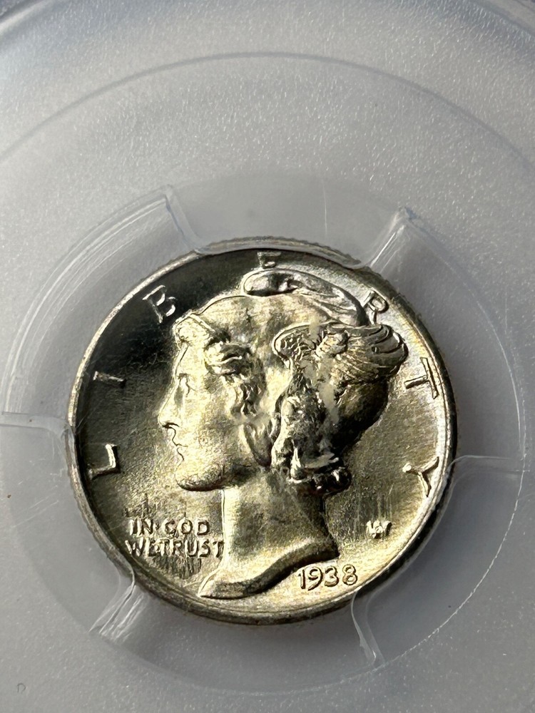 1938 P Mercury Silver Dime PCGS MS65 FB