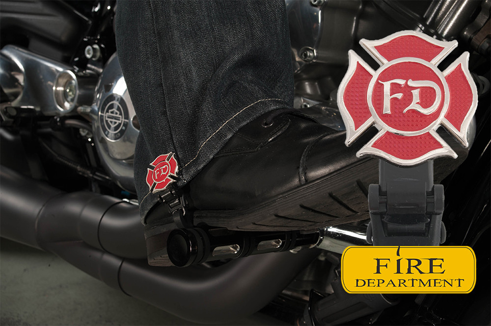 4" Fire Department Biker Boot Straps