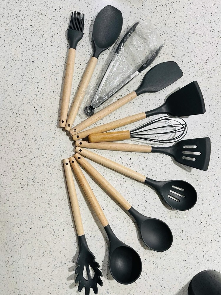 COSEURS Silicone Kitchen Utensils Set (12), highly durable & long-lasting