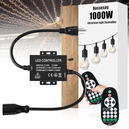 Outdoor Dimmer for String Lights Christmas Light Controller Xmas Remote