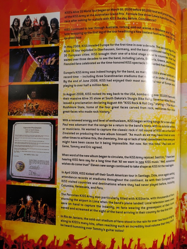Kiss Alive 35/Sonic Boom Tour Book Program