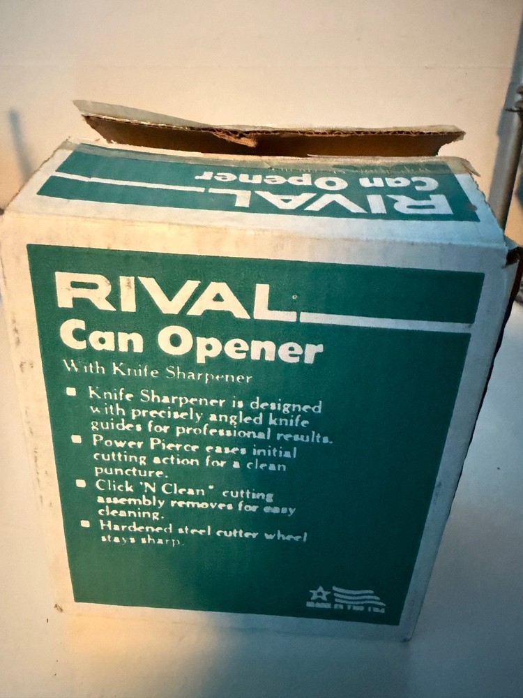 NEW RIVAL 782 CAN OPENER WITH KNIFE SHARPENER