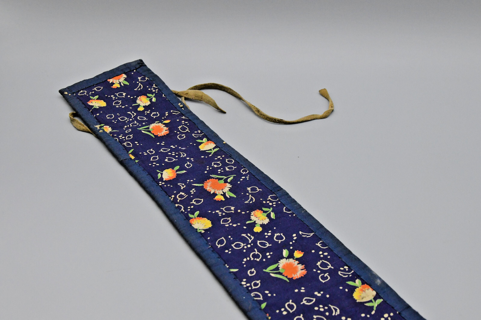 Blackfoot Beaded Belt 40.25" Long 3.5" Wide Blue Trade Cloth Backing