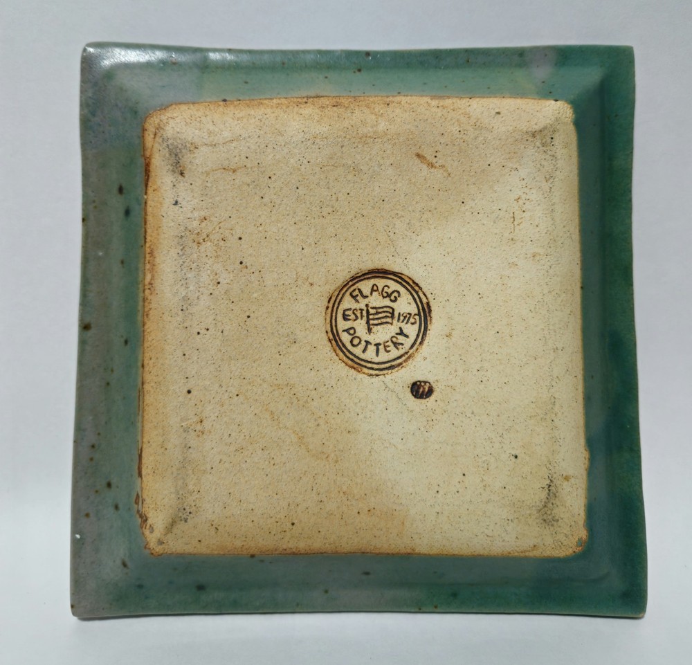 Studio Pottery Art Square Trinket Dish