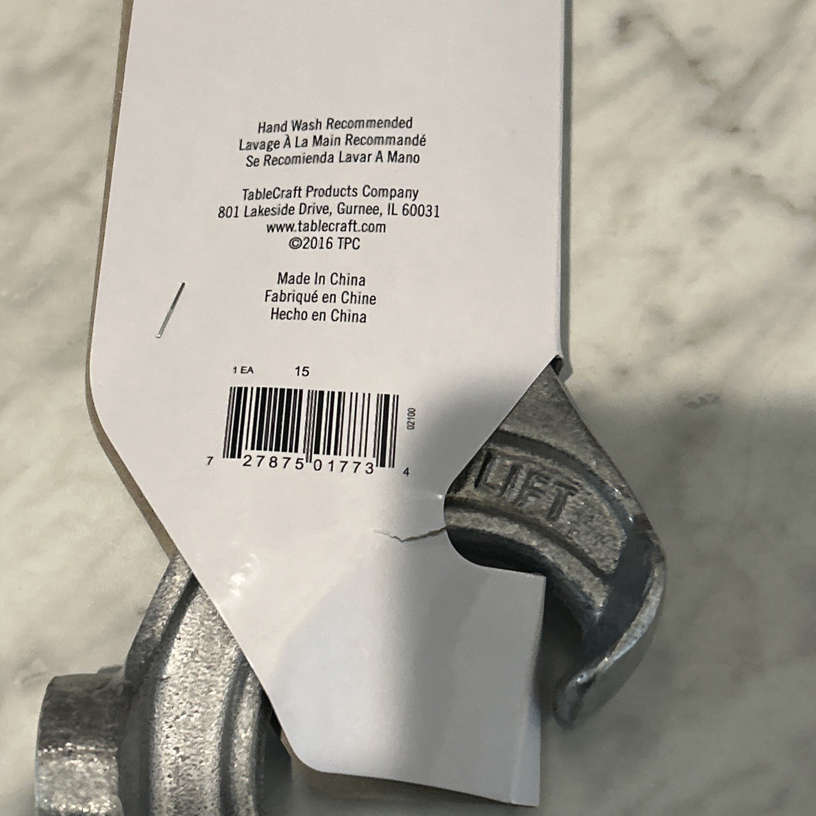 TableCraft 15 Cast Aluminum 16" Pail Opener