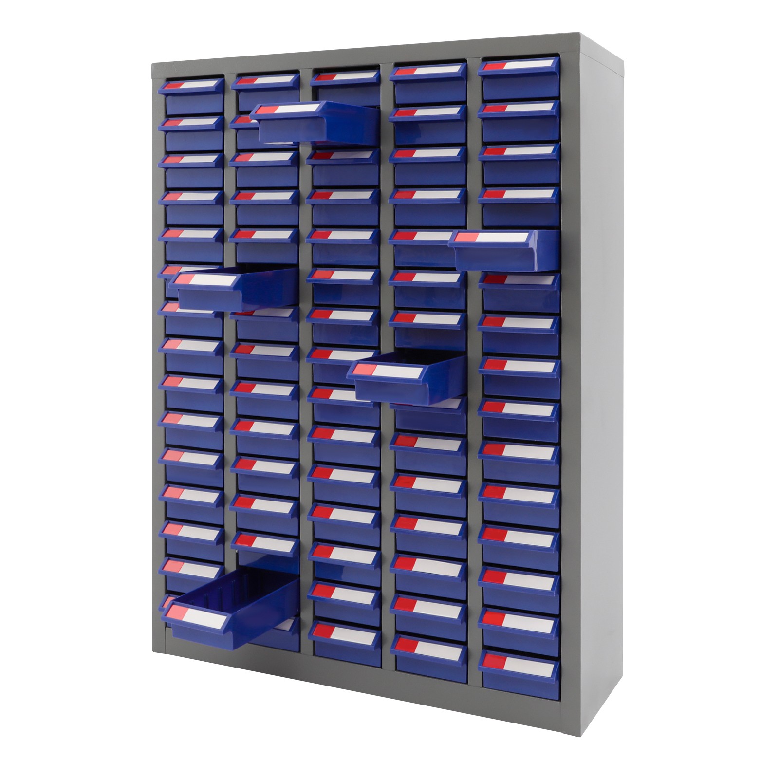 Grey, Clear/Grey, Blue 75-drawer Tool Cabinet Bolt And Nut Tool Storage Box
