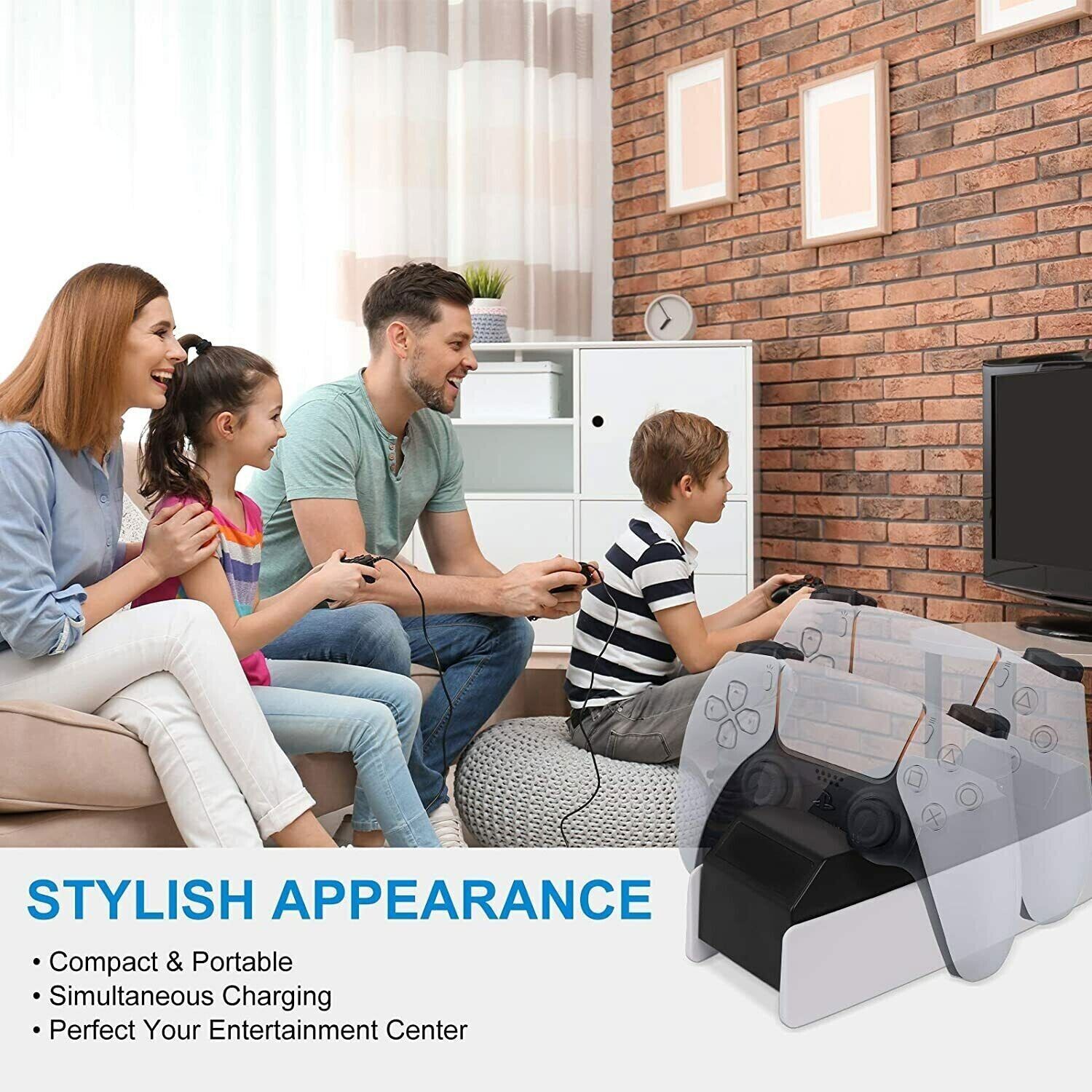 PS5 Controller Charger, Dual Fast Charging Station for PlayStation5 DualSense US