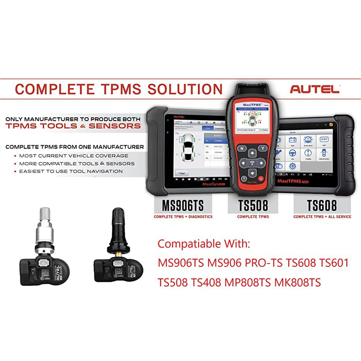 Autel 300010 TPMS Sensor Bulk Pack 20 Programmable Sensors Dual Frequency