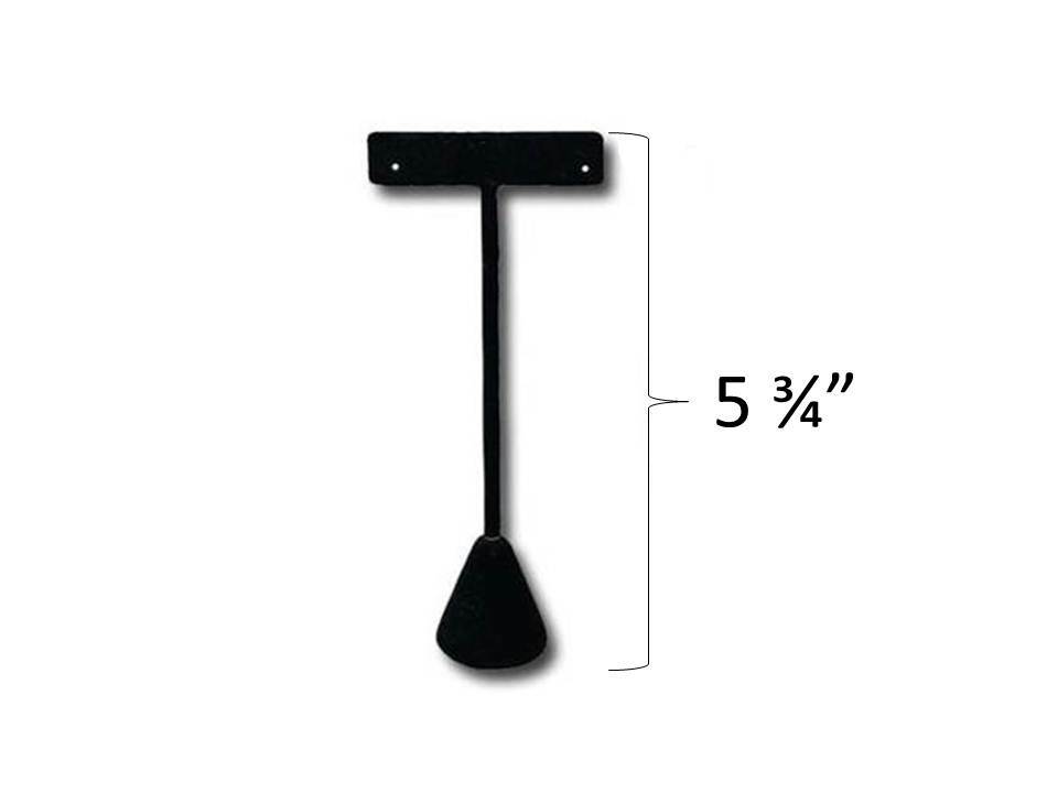 1Pc  BLACK VELVET EARRING DISPLAY T STAND 5 3/4" H