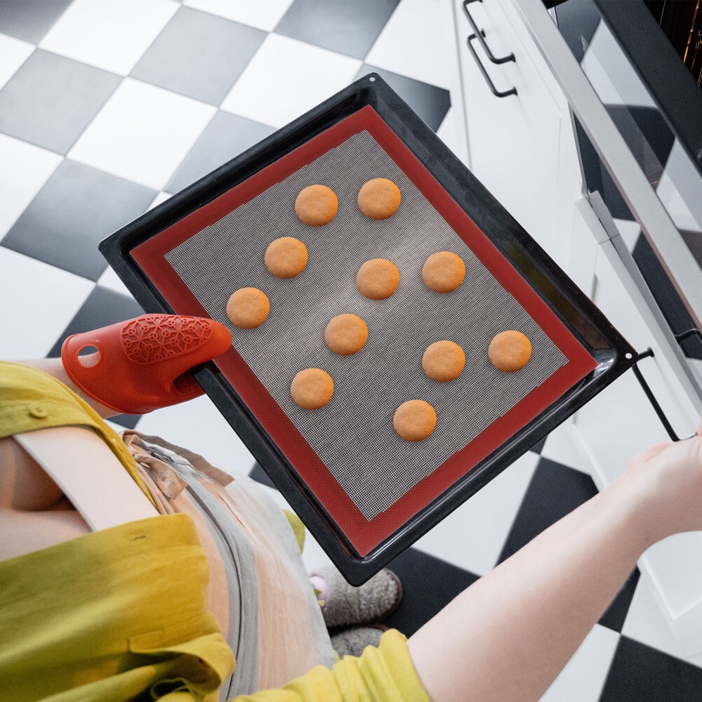 1PC Baking Mat Non Stick Mesh Sheet Silicone Bake Liners Pastry Bread Baking Pad