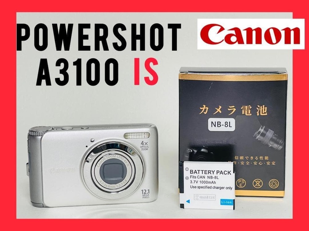 Canon PowerShot A3100 IS Compact Digital Camera Tested Excellent Condition