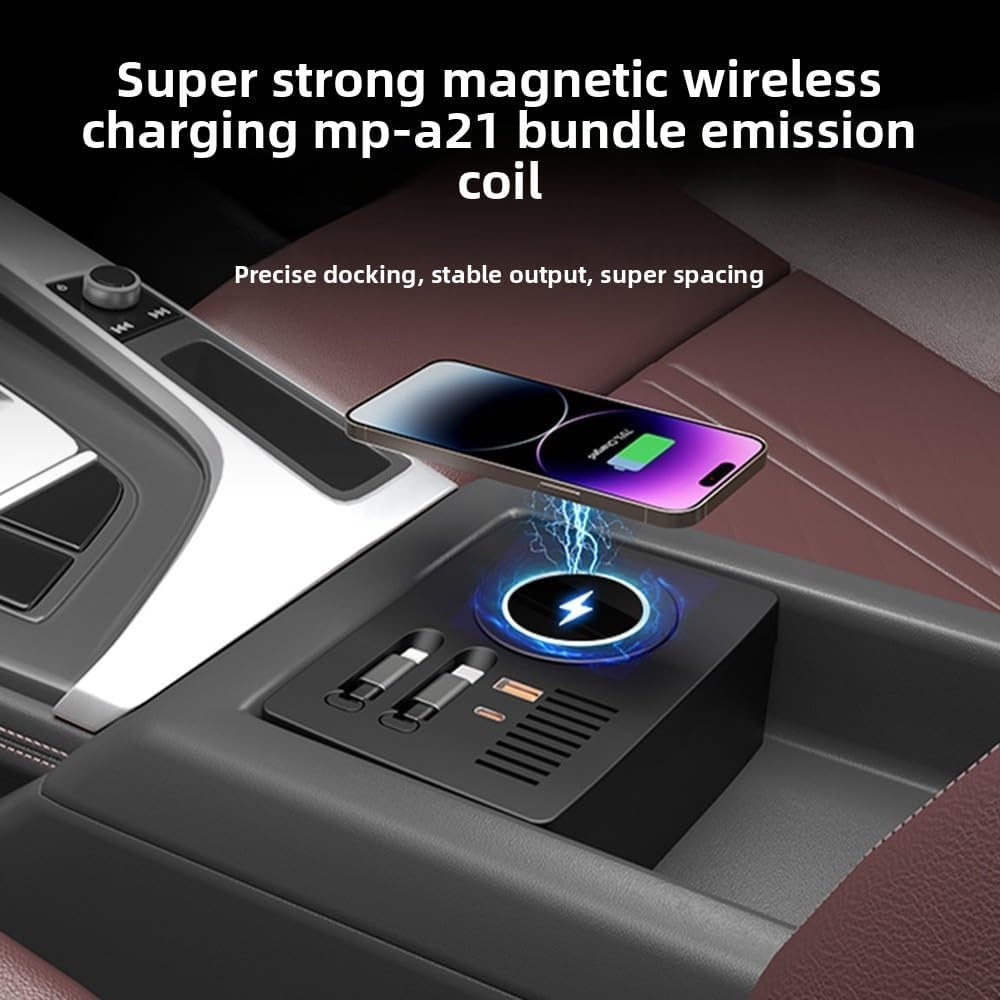 USB Hub Wireless Charger for Audi A4 A5 accessories Retractable Hub Docking Stat