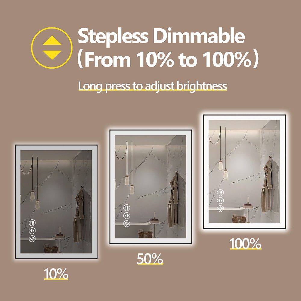 72x36"Frameless LED Bathroom Mirror,Smart Mirror