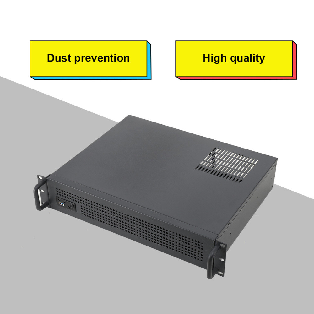 2U Server Chassis Rackmount Case Supports Mini ITX and Micro ATX Mainboards