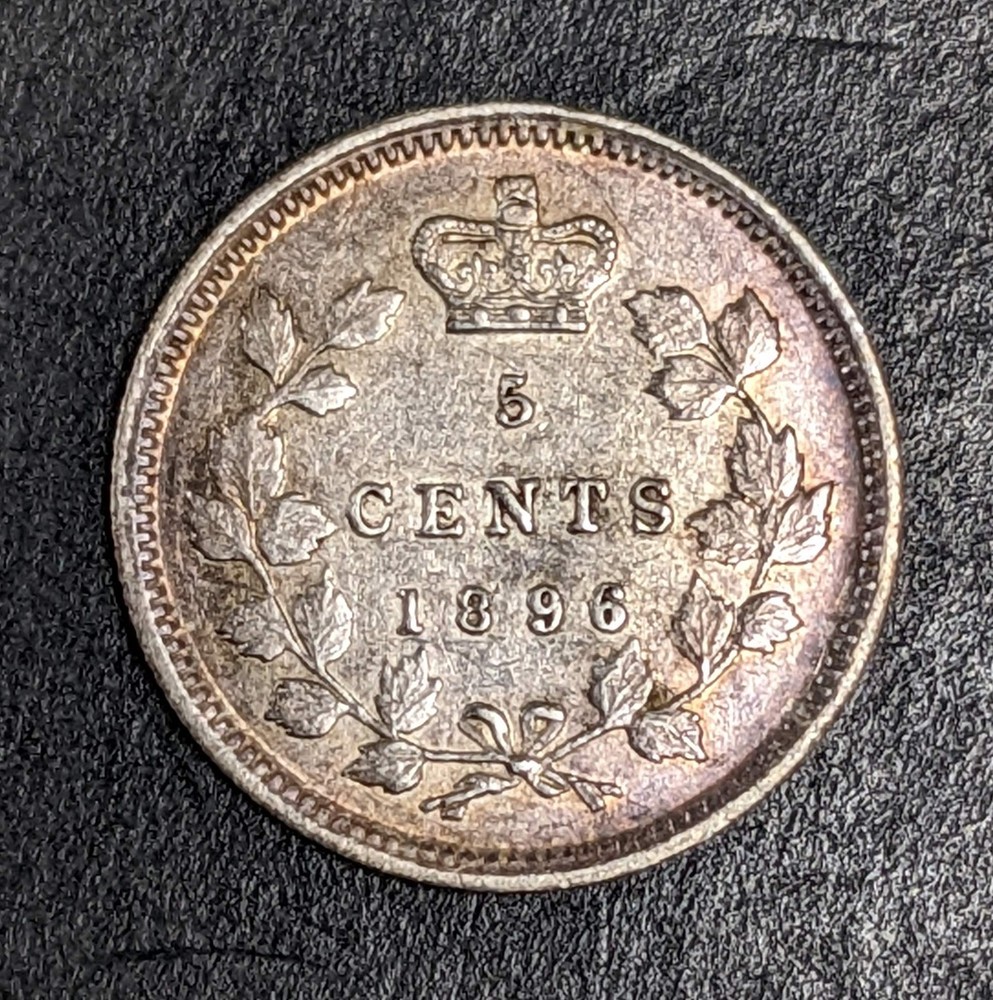 1896 Canada 5 Cent Silver Victoria