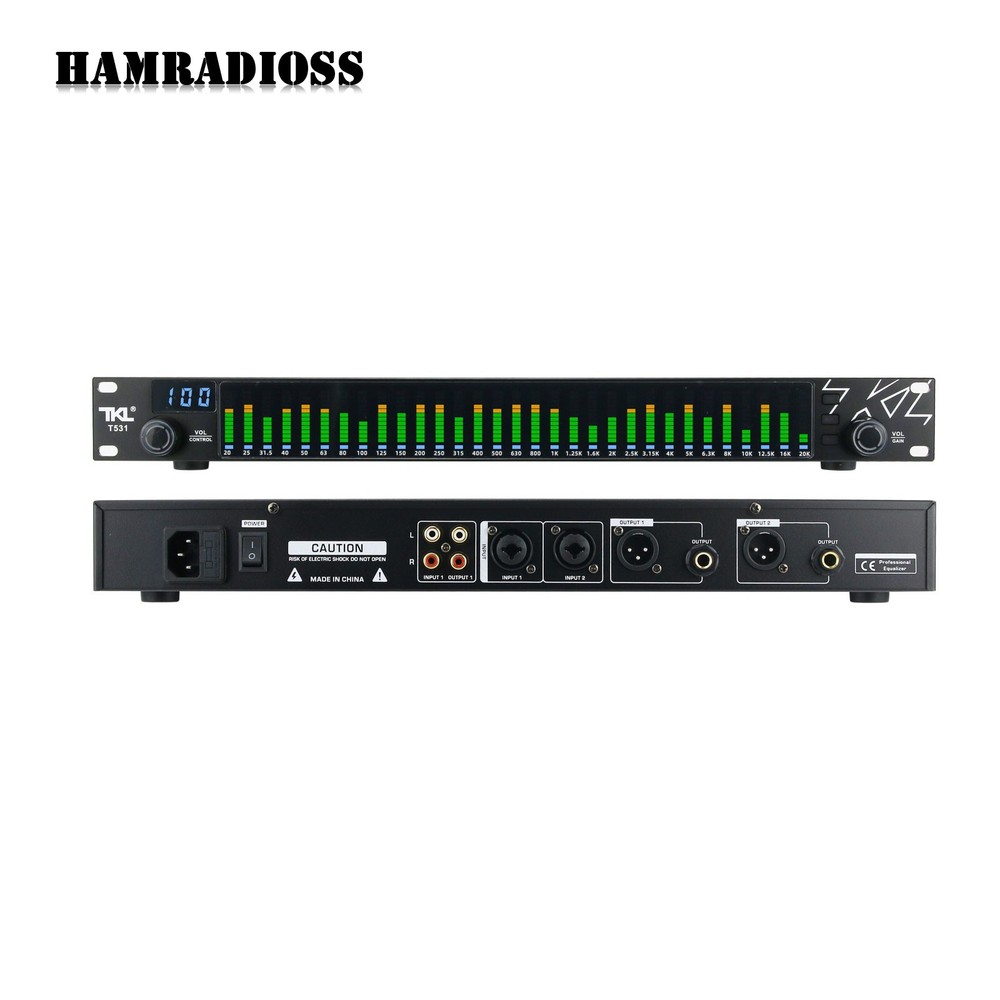TKL T531 Digital Equalizer EQ Noise Reduction With LED Spectrum Display 31 Bands