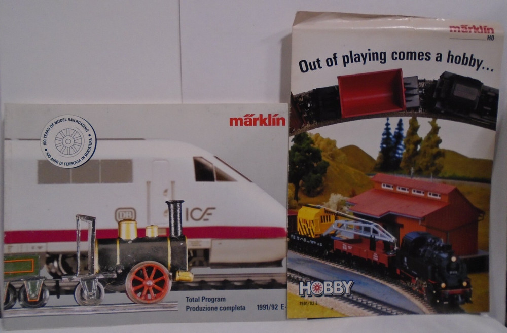 MARKLIN TOTAL PROGRAM 1991/92 E-I MODEL RAILWAY PAPERBACK CATALOG 100 YEARS