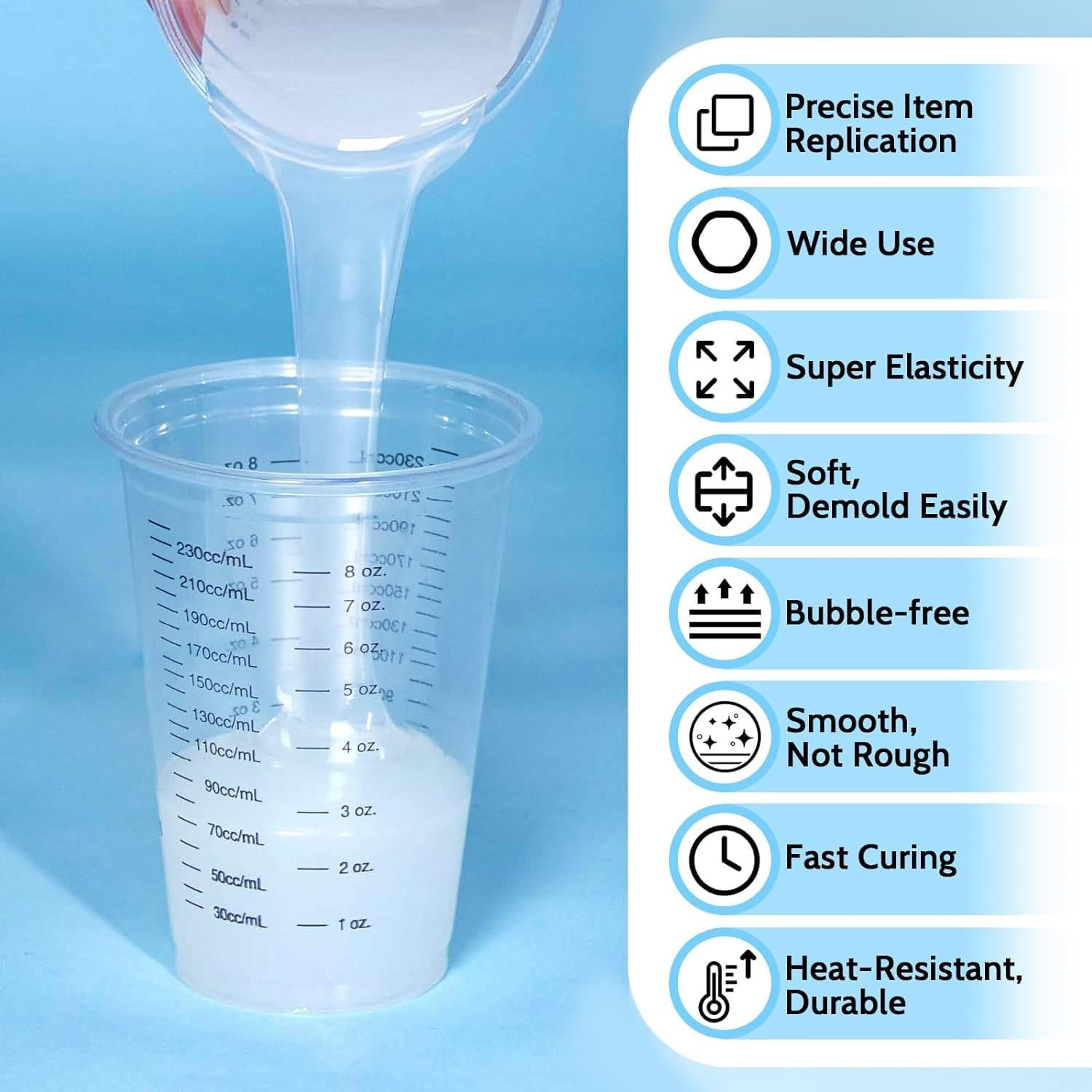 Silicone Mold Making Kit, 2.32lb(37oz) Super Elastic Liquid Silicone for Mold Ma