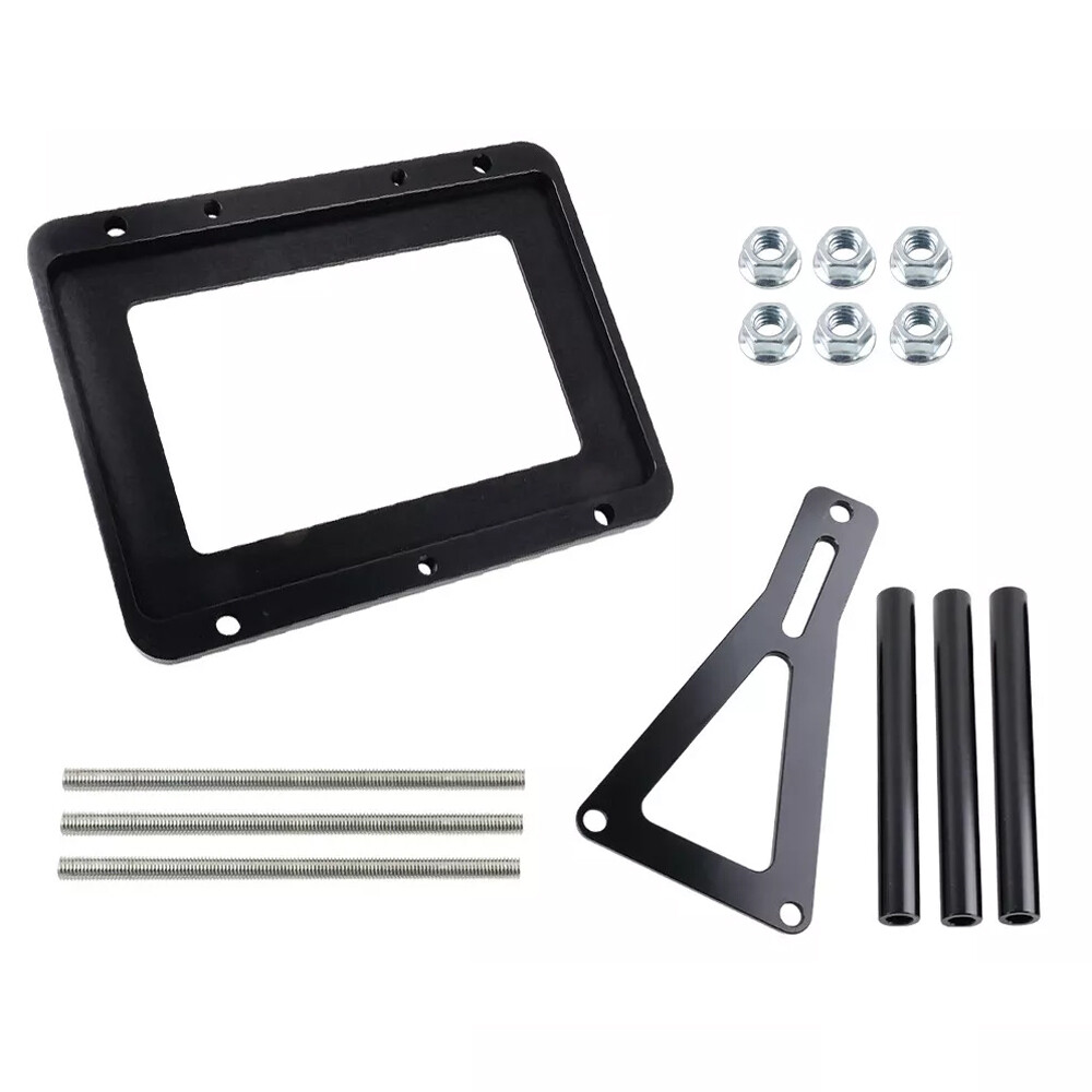 Aluminum Billet Battery Tray Hold Down Trunk Relocation Box Racing Mount Black