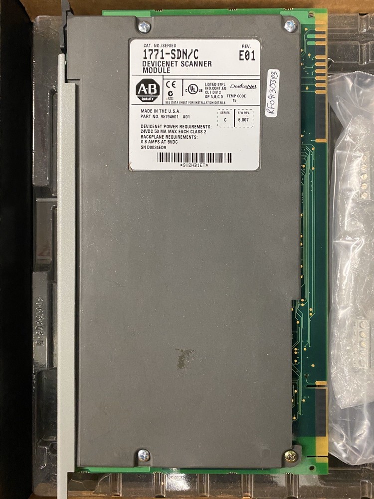 Allen Bradley 1771-SDN/C DeviceNet Scanner Module Rev:E01