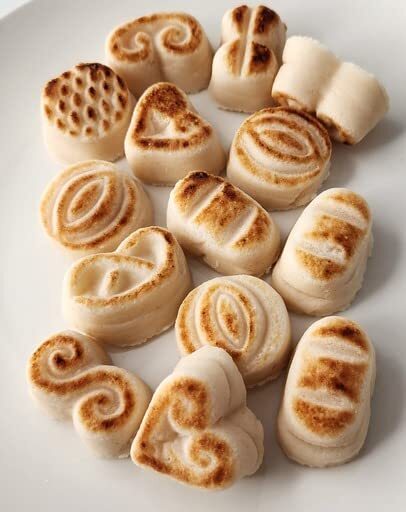 18 Piece Assorted Toasted Marzipan Candy Made from Almond Paste