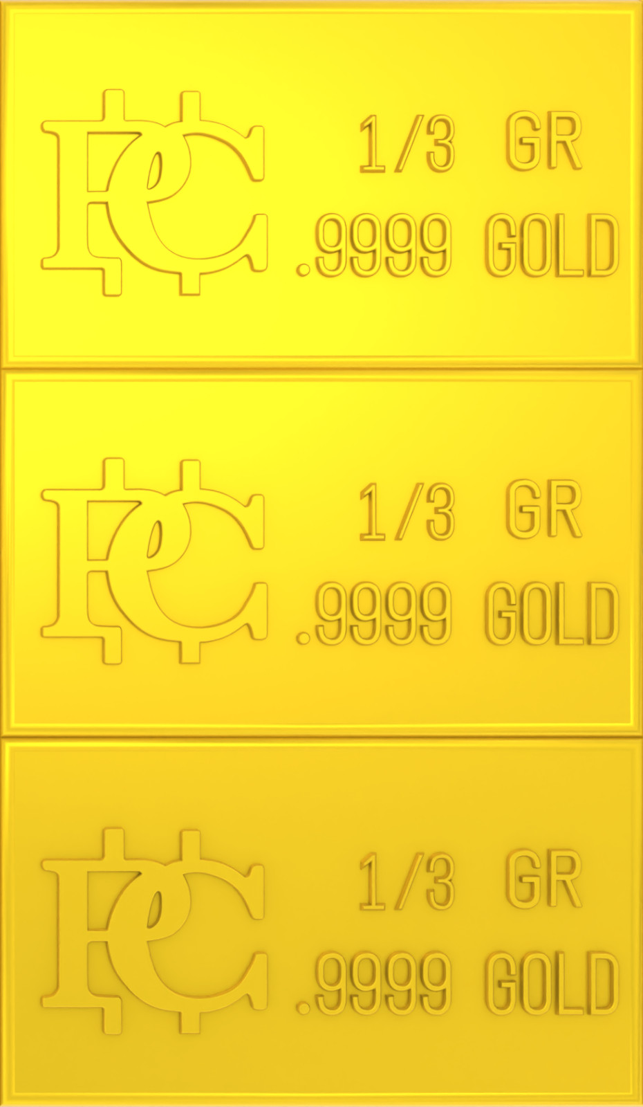 1 Grain Gold Bars Breaks into 3 Bars .9999 Bullion Fractional Gold Bars