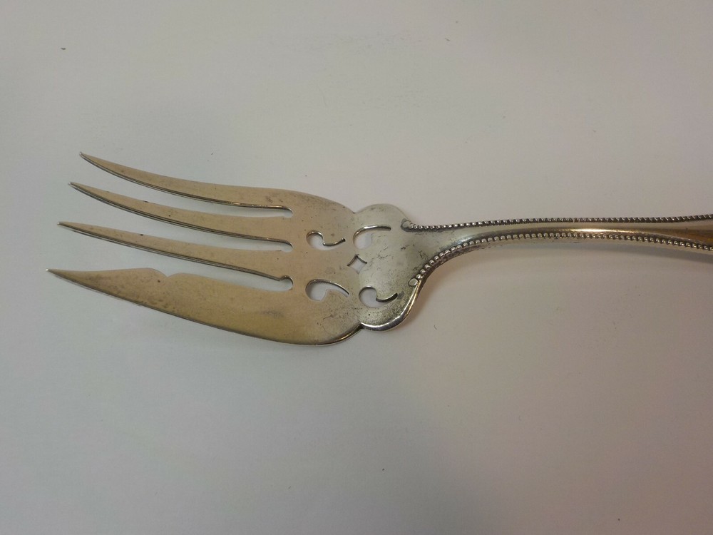 Gorham LANCASTER Sterling Silver 7.25" Cold Meat Fork, No Monograms