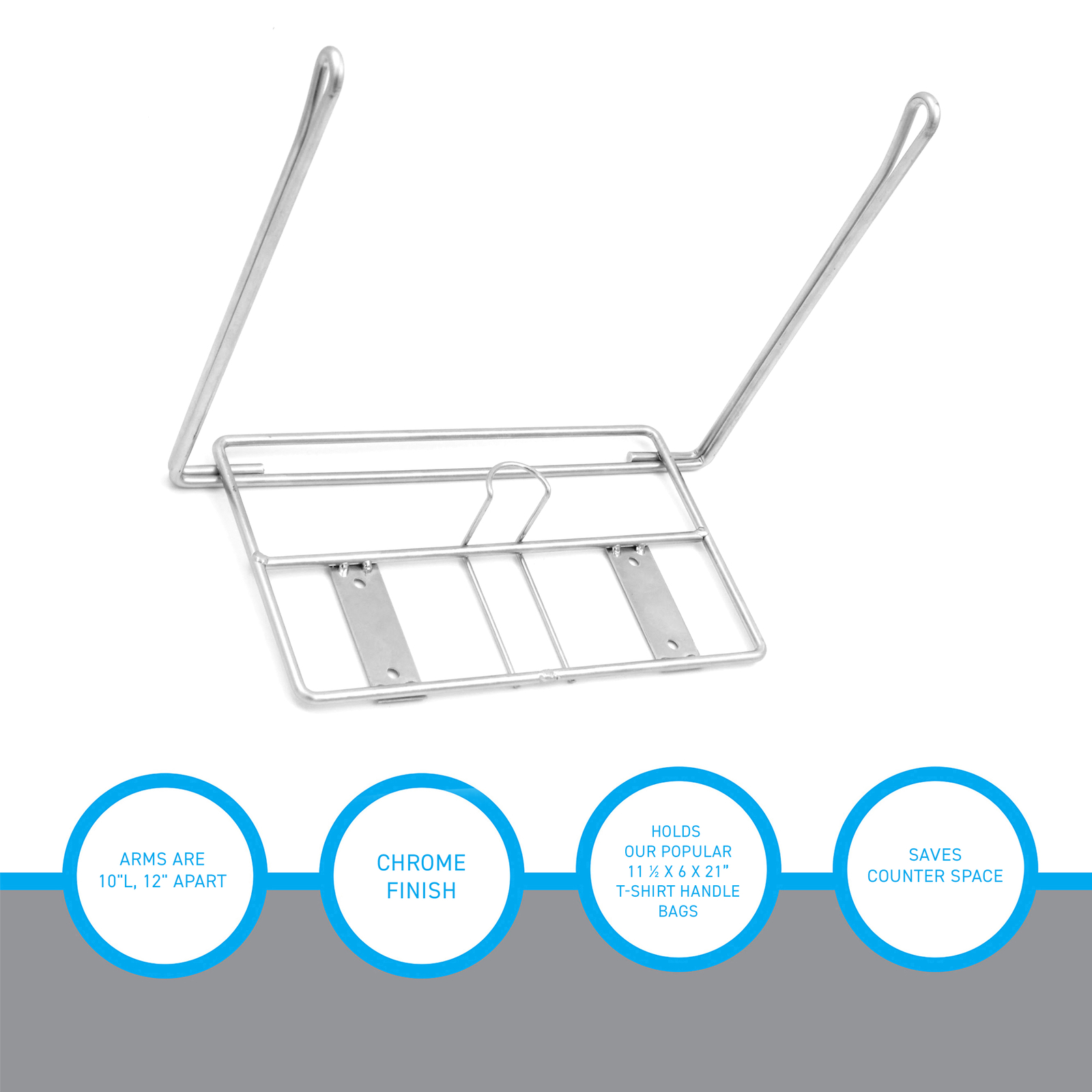 SSWBasics Hanging Plastic Bag Holder - Convenient Storage for T-Shirt Handle