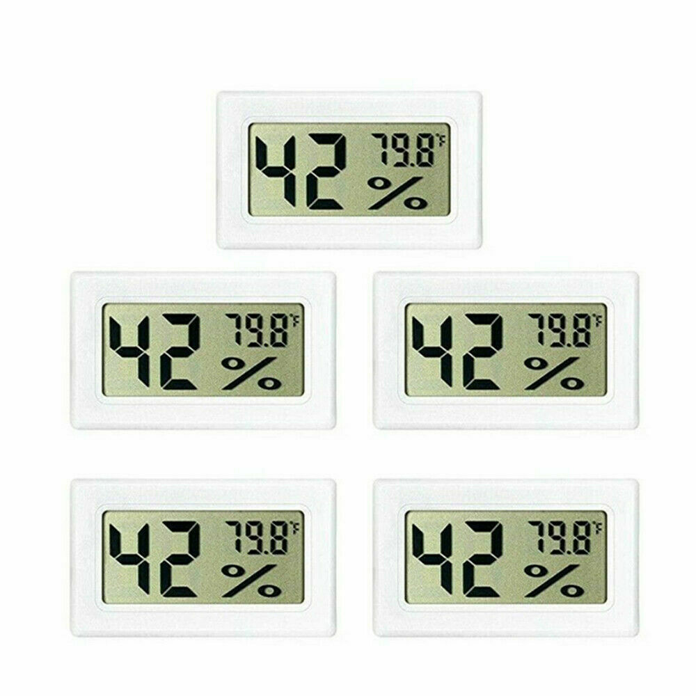 5Pcs Mini Hygrometer Thermometer Digital Fahrenheit Temperature Humidity Meter
