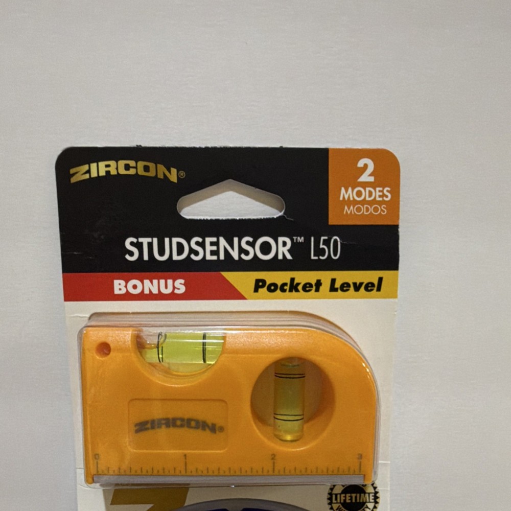 Zircon StudSensor L50 Electronic Stud Finder Wall Scanner Detector w/ Level NEW