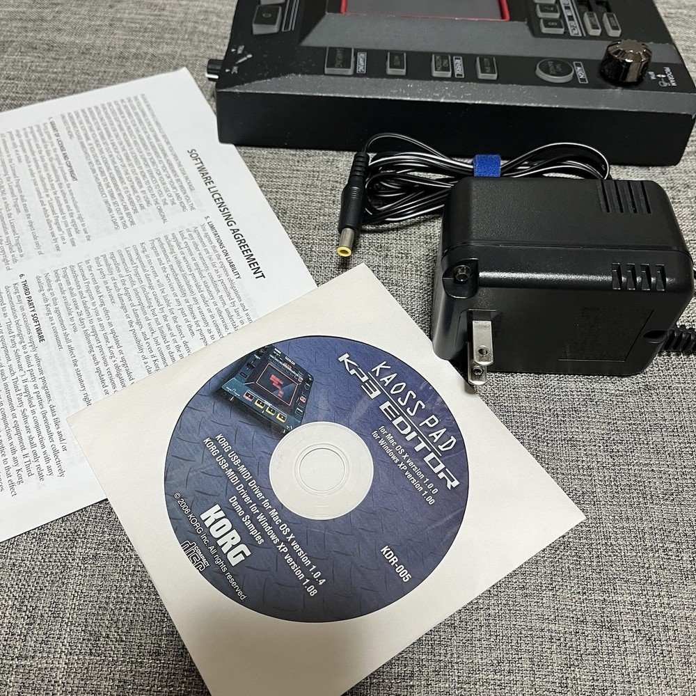[AS IS] KORG KAOSS PAD KP3 Dynamic Effect Sampler sequencer with adapter box