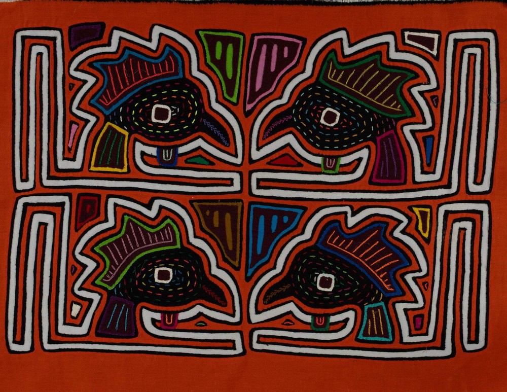Classic Orange And White Bird Head Mola