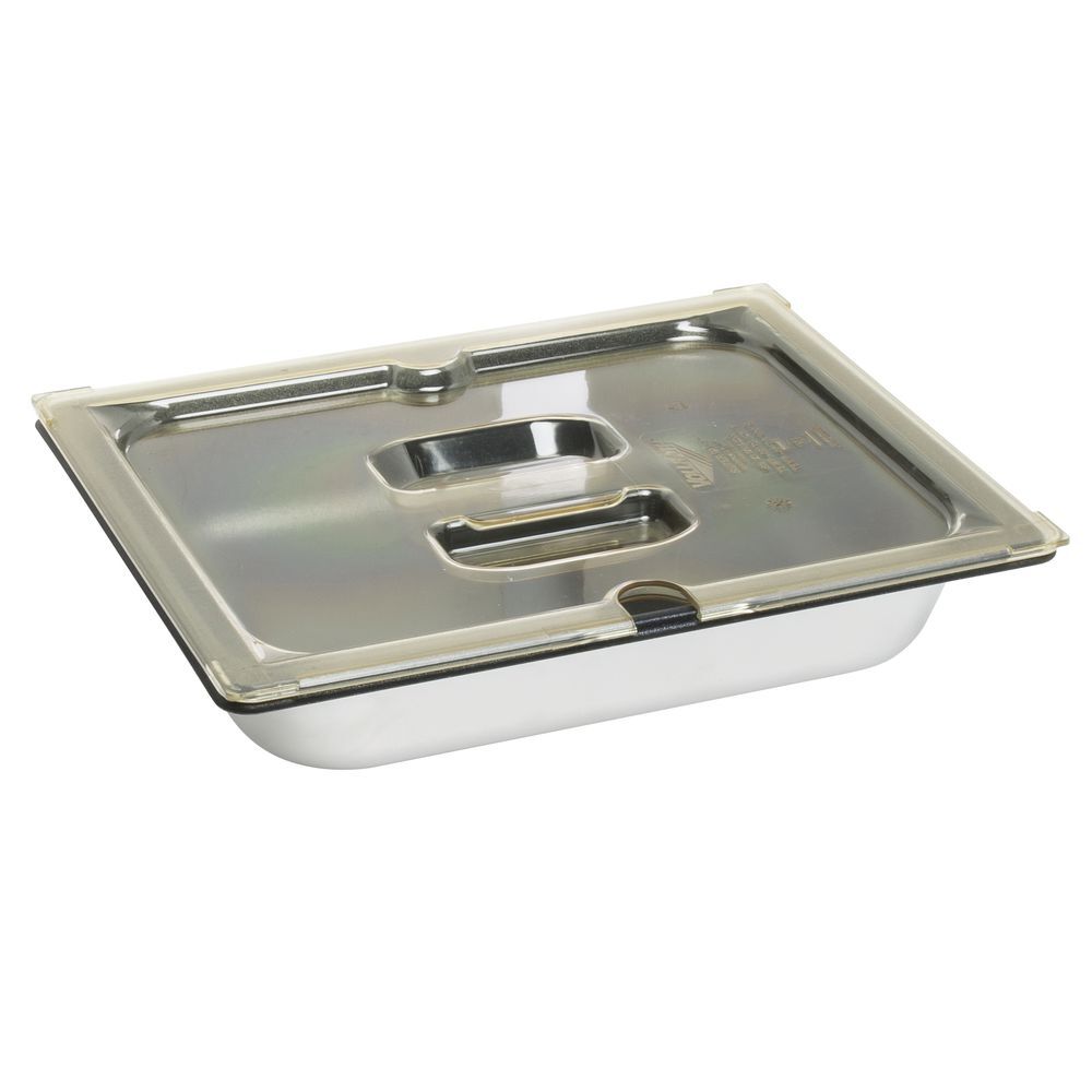 Super Pan 3 Half Size High Temp Slotted Plastic Pan Cover, Amber