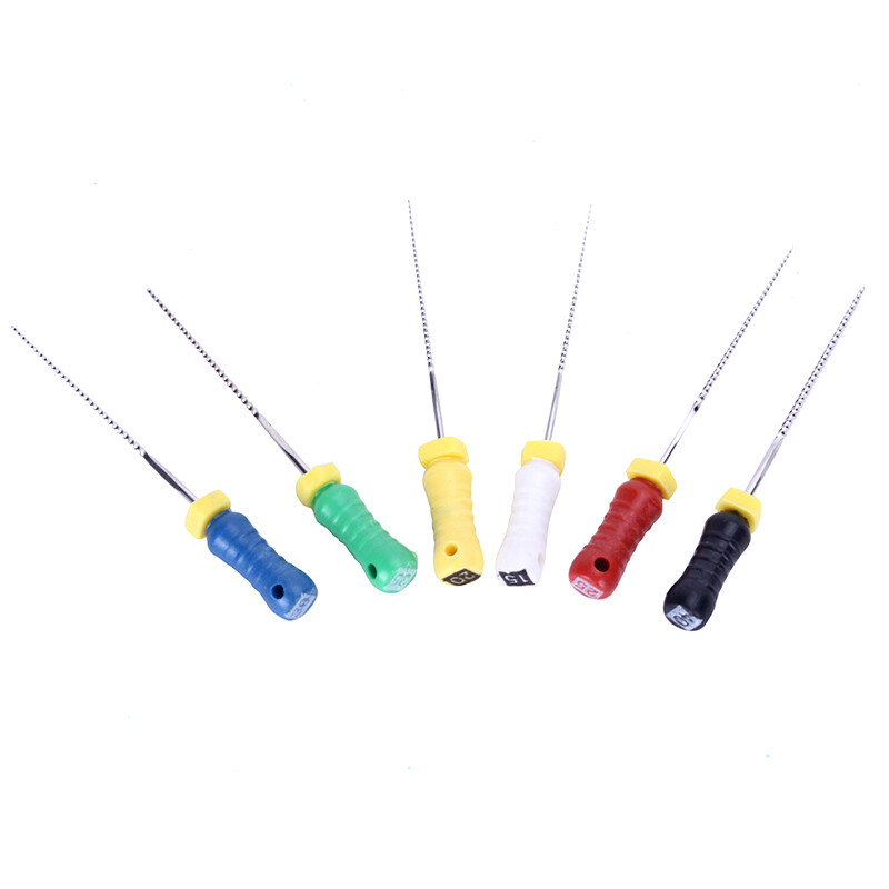 AZDENT Limas de endodoncia manual dental K-Files acero inoxidable 21/25mm