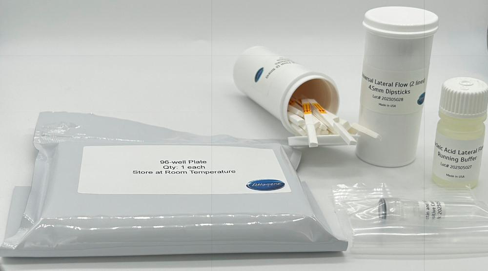Universal Lateral Flow Assay Single Plex and Multi-Plex Versions (Strep Gold)