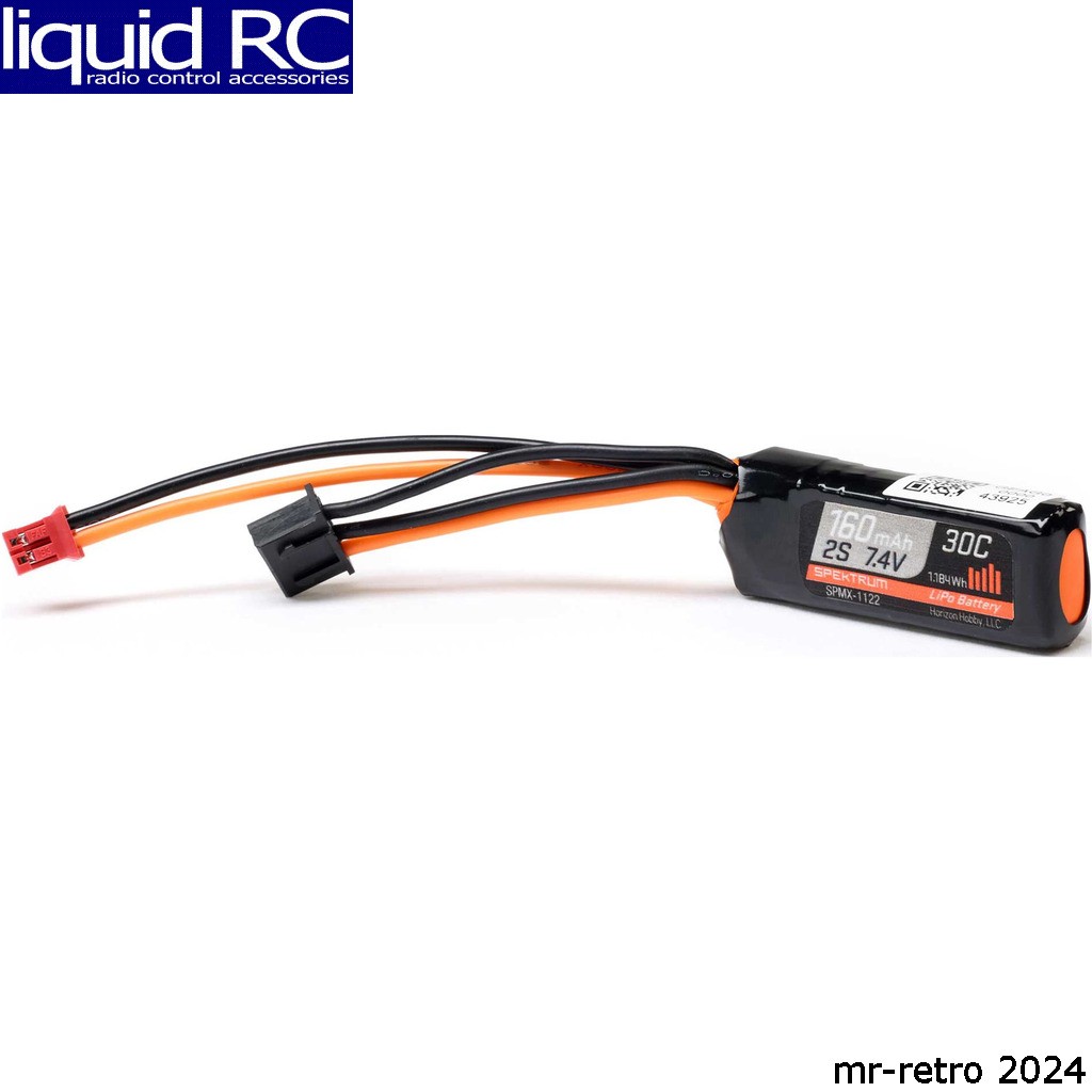 Spektrum X-1122 7.4v 160mah 2s 30c LiPo Battery: Ph2.0 Scx30