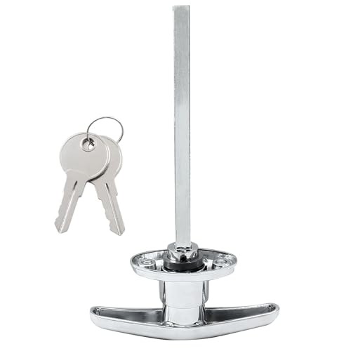 Truck Cap Locking T-Handles 1 Pack Camper Topper Replacement Lock, Silver