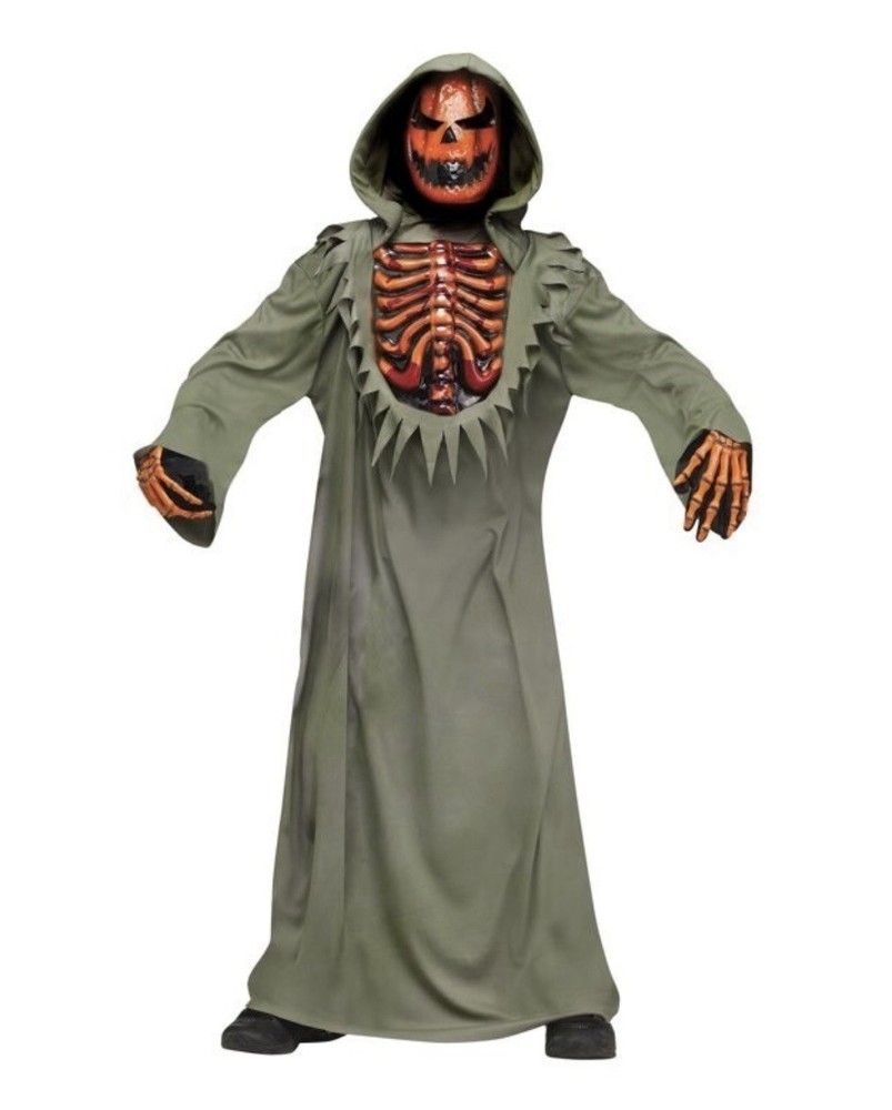 Boys Bleeding Pumpkin Costume Size 8 Medium