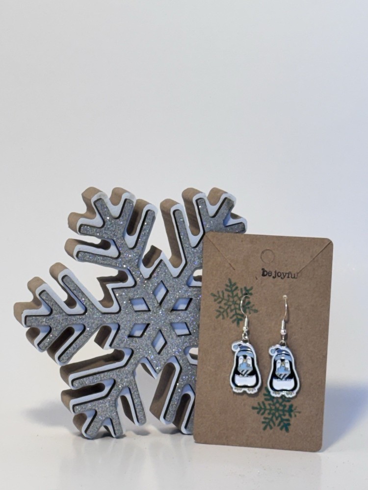 Handmade Christmas Penguins Earrings