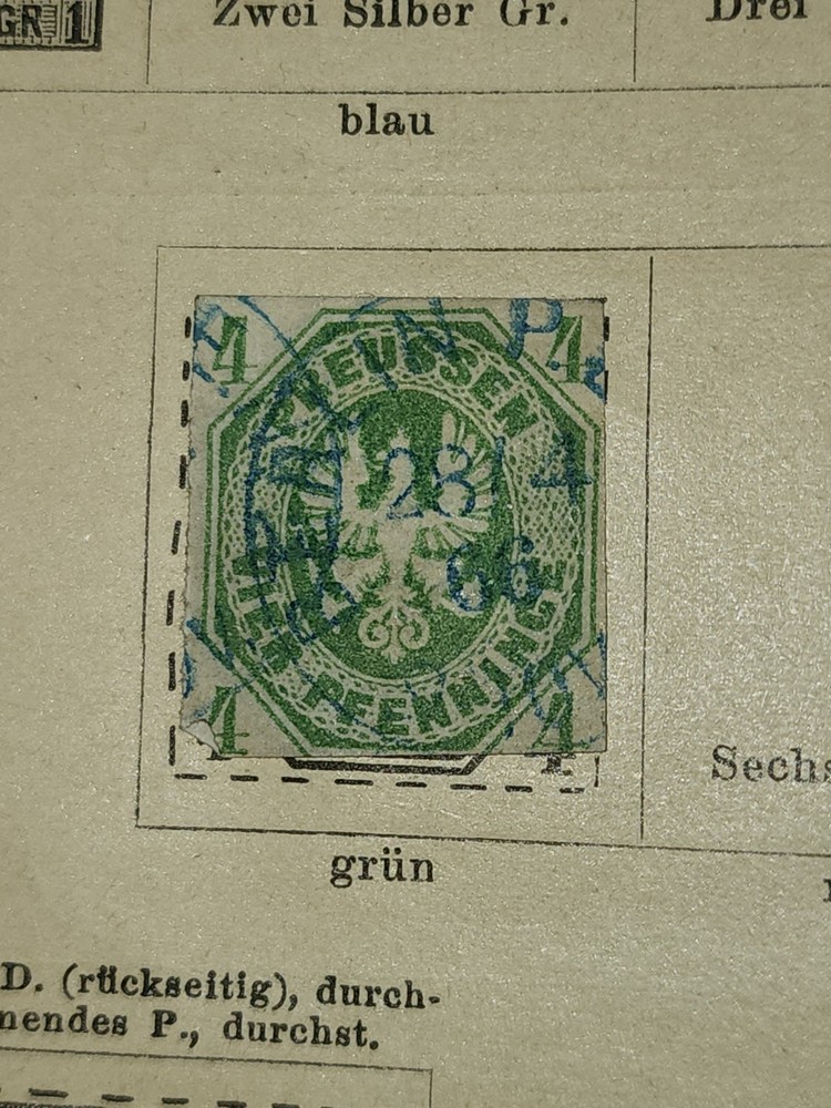 Foreign Preussen 4 Pf Stamp Used - #I96